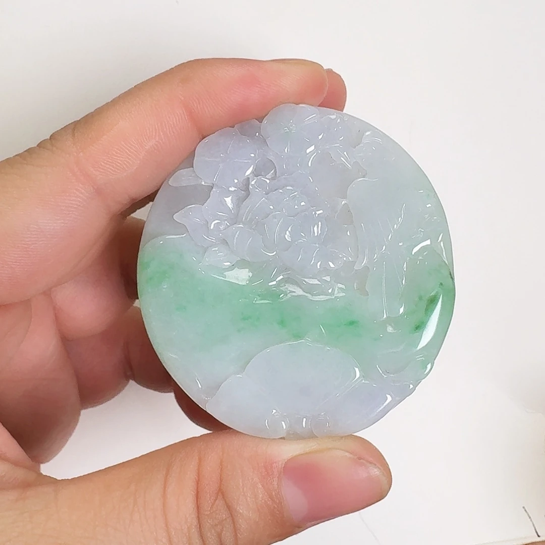 翡翠颈饰未镶嵌花开富贵