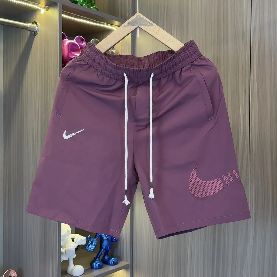 夏季轻薄男士休闲百搭刺绣五分短裤371