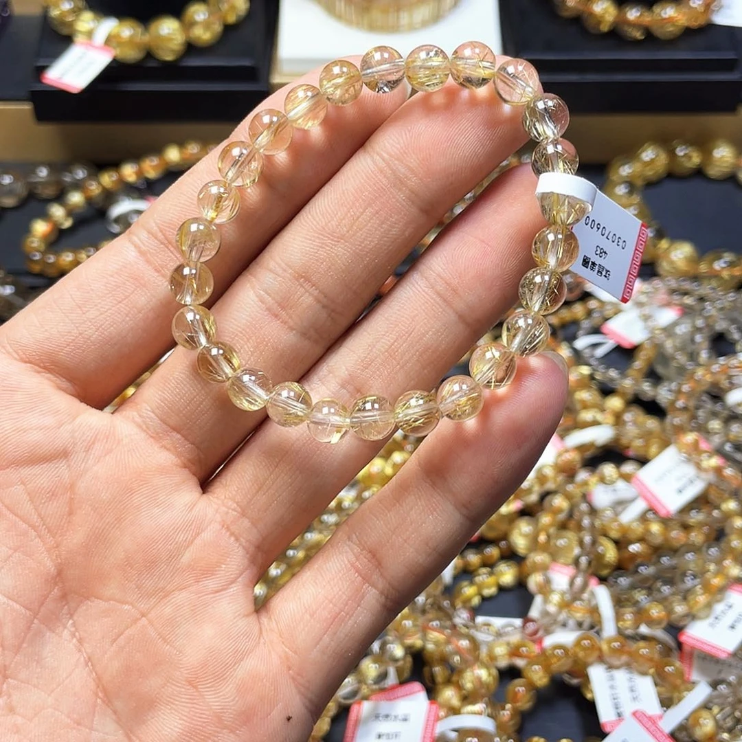 水晶手链未镶嵌金发晶7