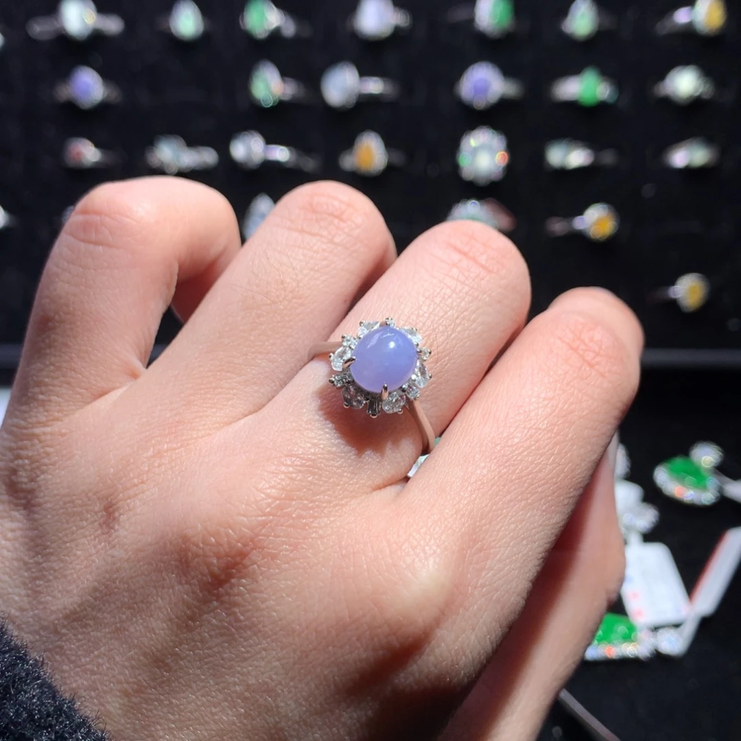 翡翠颈饰银S925镶嵌徐*人天然翡翠