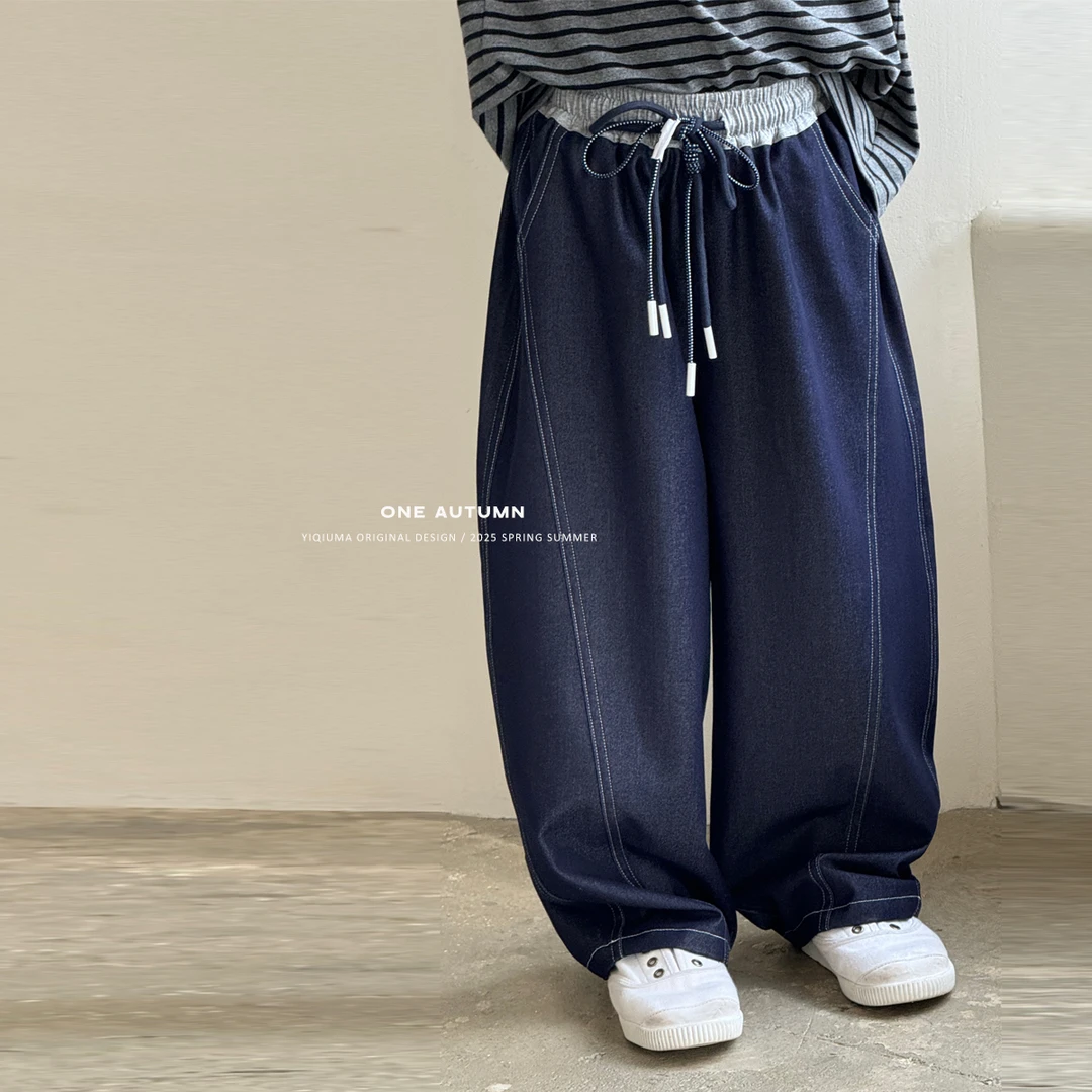 「壹秋ONE AUTUMN」【进阶穿搭】弯刀裤女童夏季牛仔裤GX1281