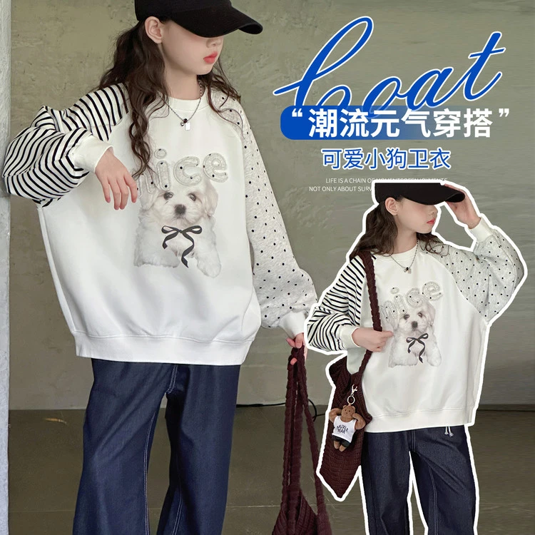 女童秋装2025新款中大童韩版洋气百搭休闲小宝宝儿童装女孩春秋季