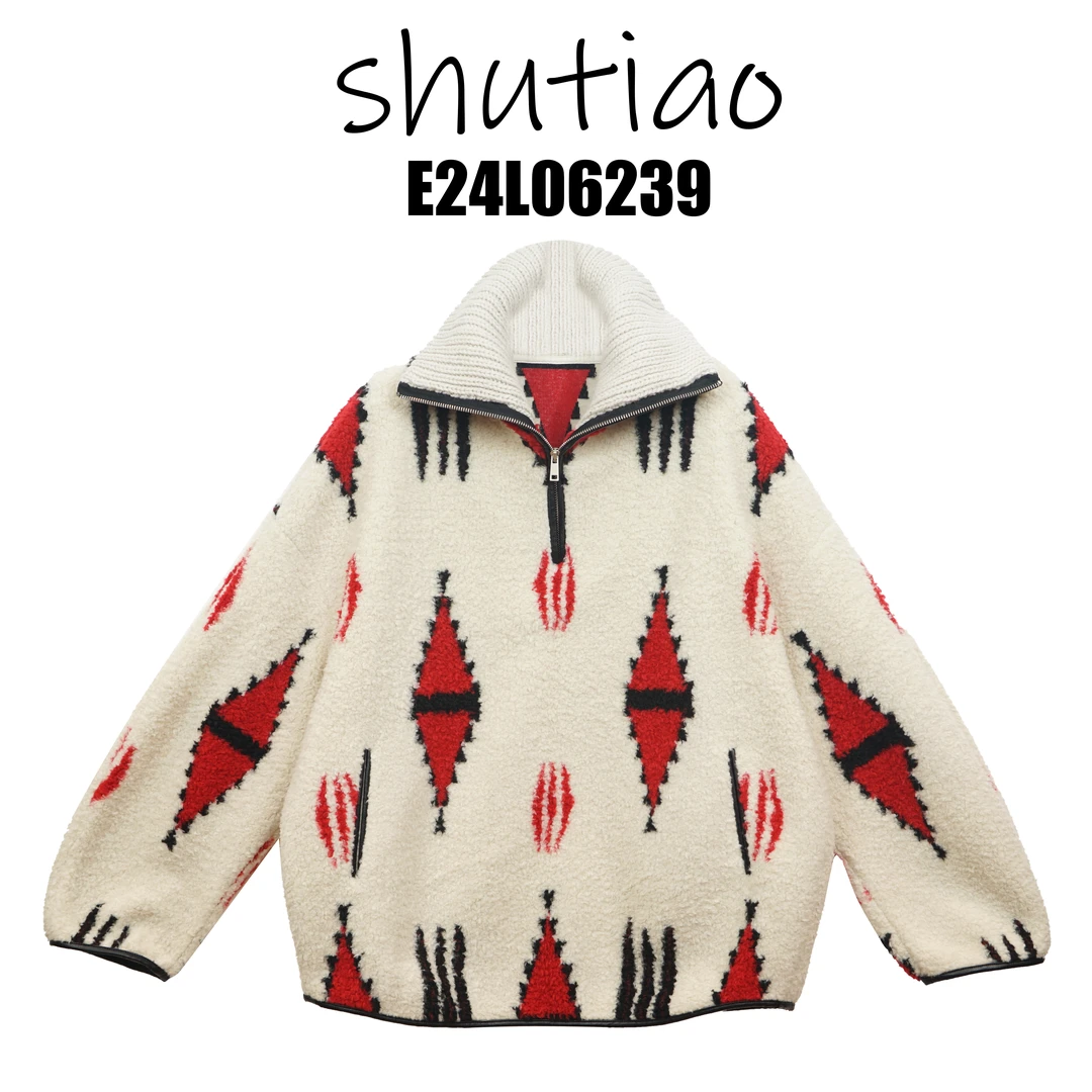 【SHUTIAO】2025夏季：新款小众设计款外套E24L06239