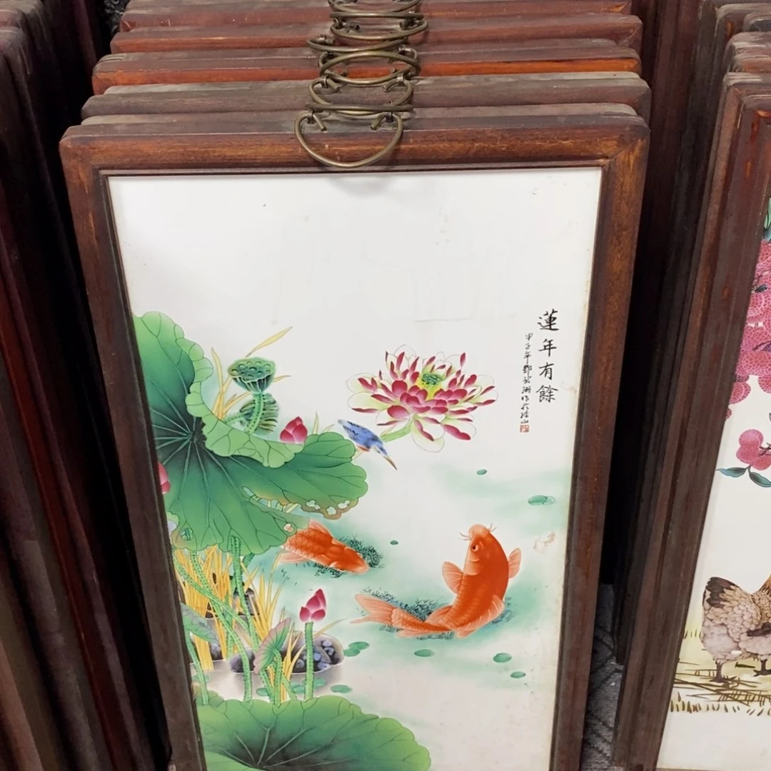 瓷片景德镇瓷板画柴窑烧制86*46