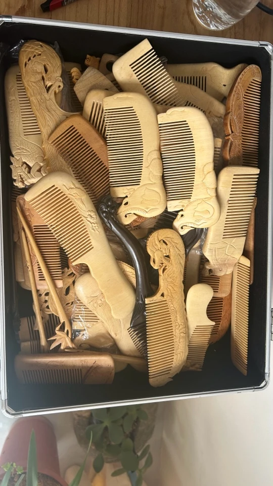 梳子黄杨木雕按摩梳子清库存