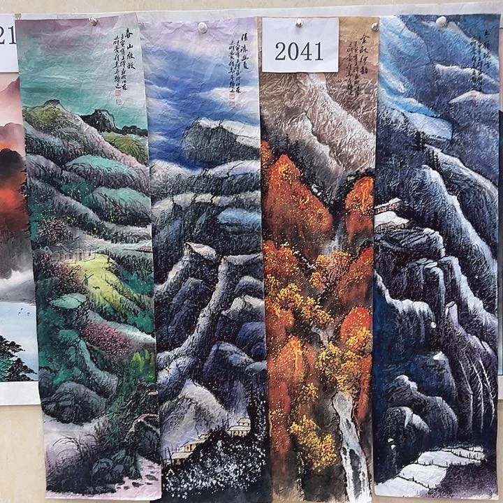 国画纯手工纯手绘新年快乐