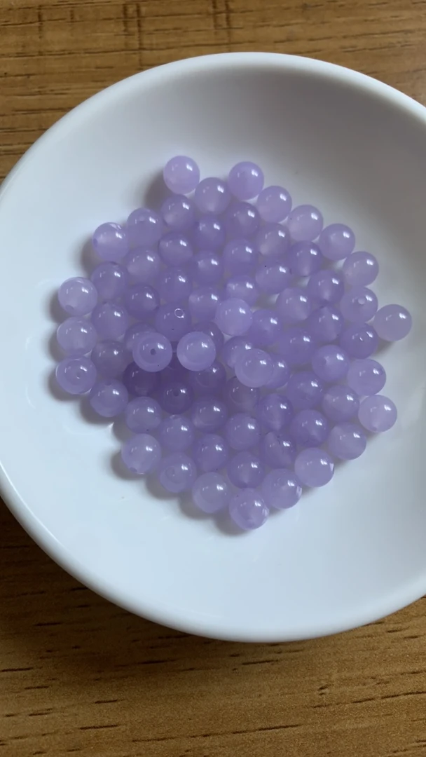 旺宝隆珠宝~ L443 冰 烟 紫6mm30颗6元