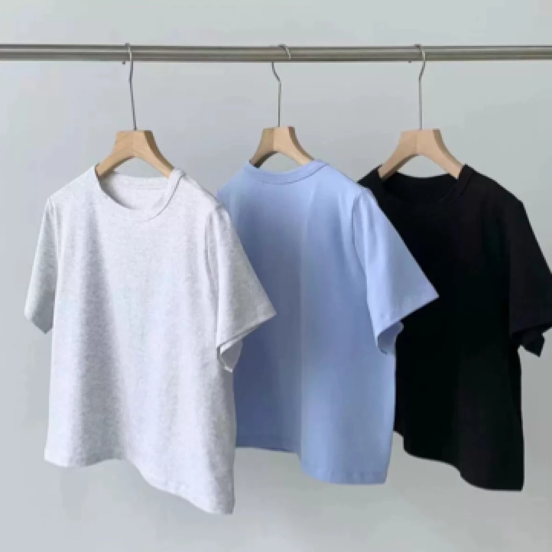 nothing written韩国代购女2025夏季款休闲百搭短款短袖T恤