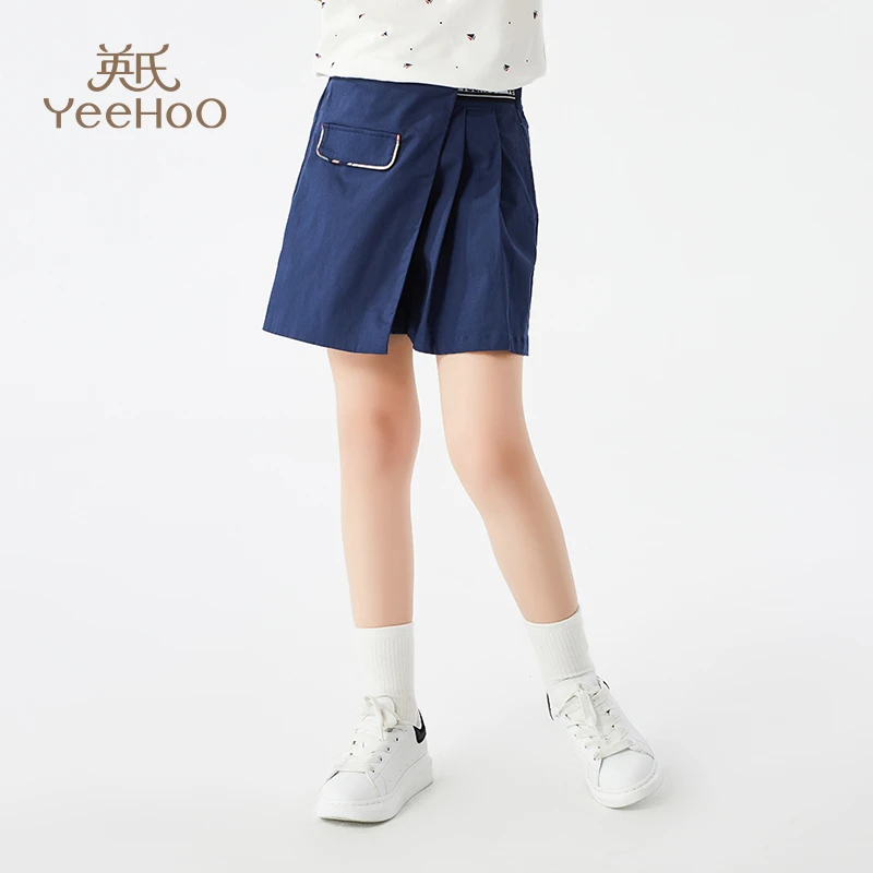 英氏【夏季短裤裙】女童裙裤夏季儿童短裤薄款中大童裙裤小女孩裙裤