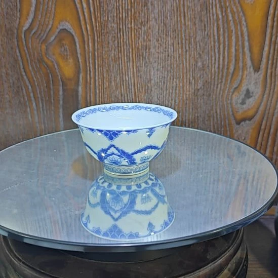 纯滑石子手绘压手杯一只