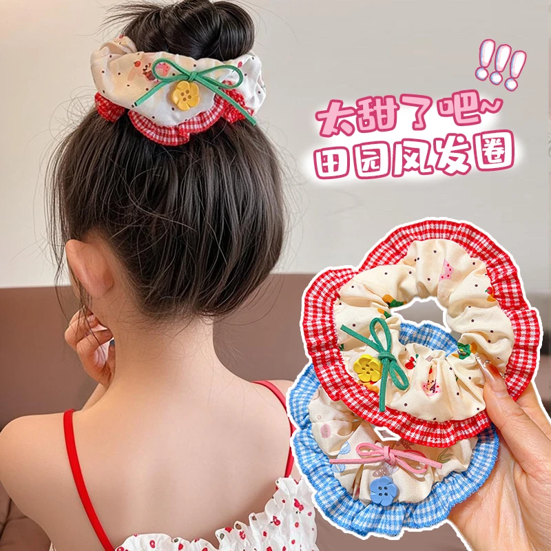 【儿童】韩系甜美大肠发圈女童发饰森系头花女儿童丸子头发绳女孩