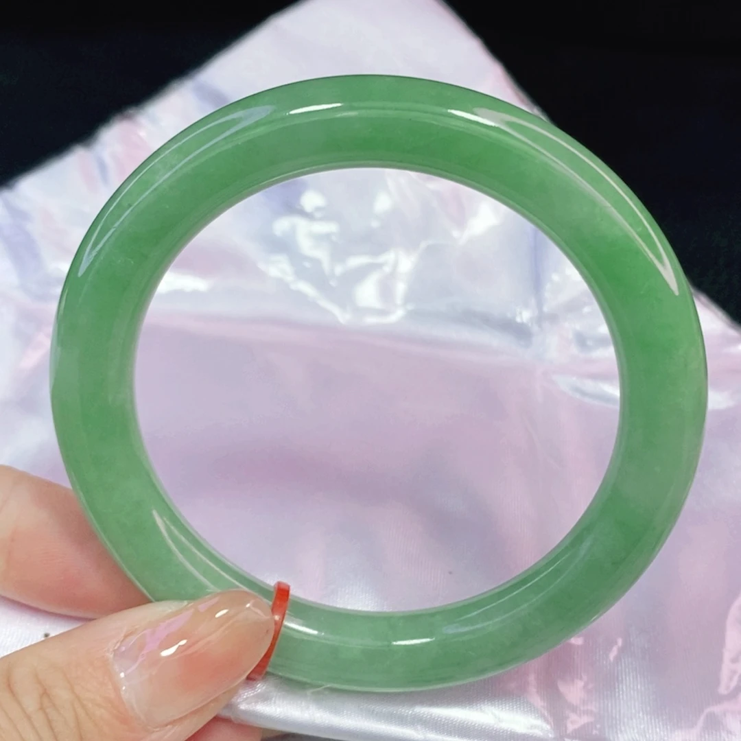 未镶嵌手镯翡翠57圆镯