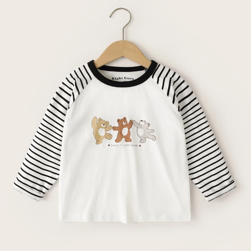 【清仓】右欧男童撞色长袖T恤春秋款儿童圆领宝宝秋季休闲潮U14952