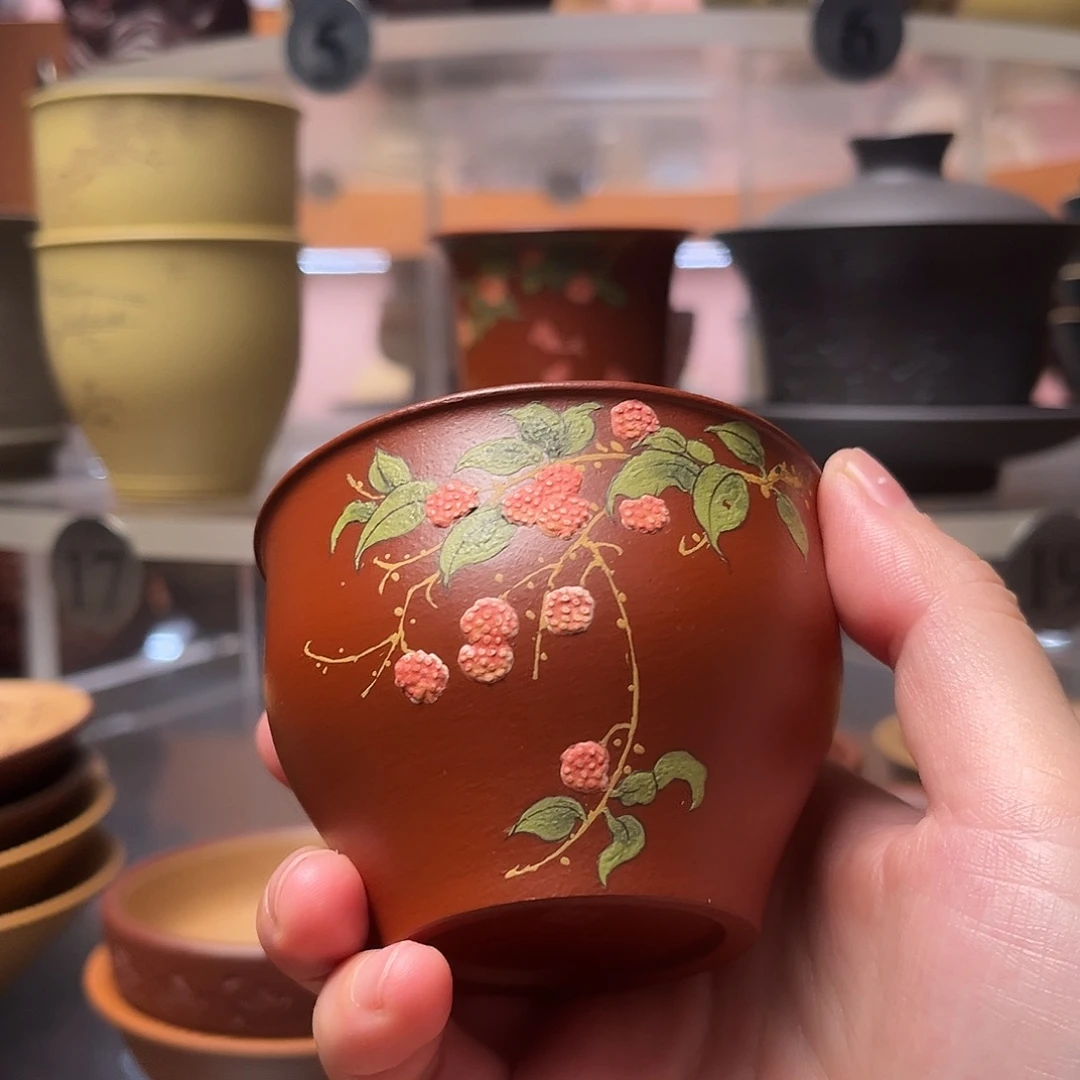 茶杯紫砂120毫升 大吉大荔杯