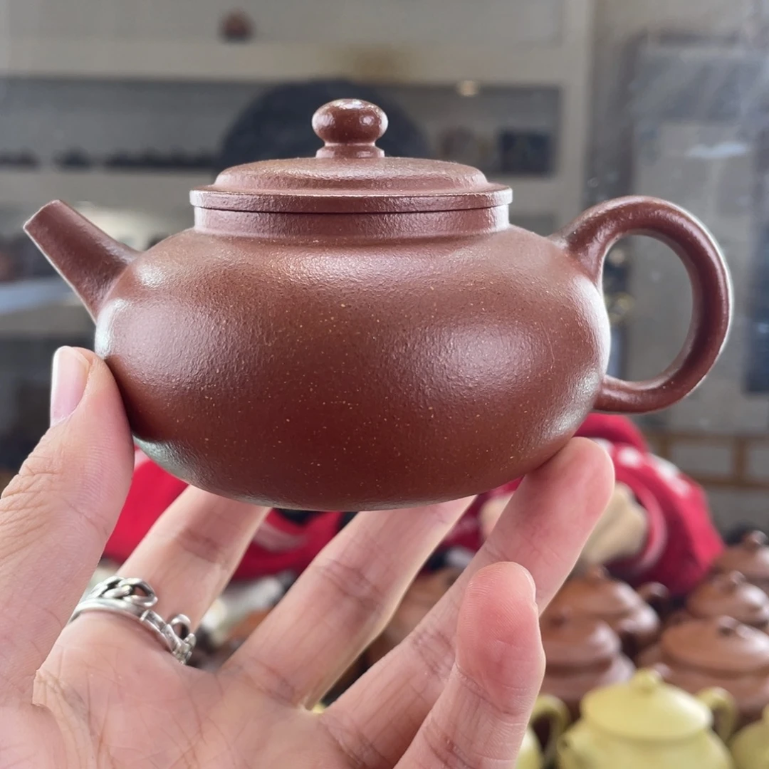 茶壶紫砂180cc红降坡茶壶