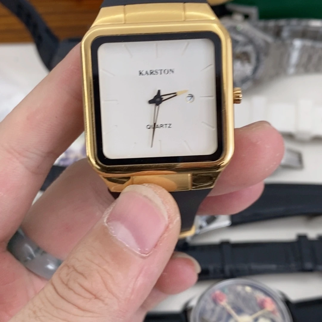 帆布精钢镀金精钢Springdrive机芯凯斯顿金白