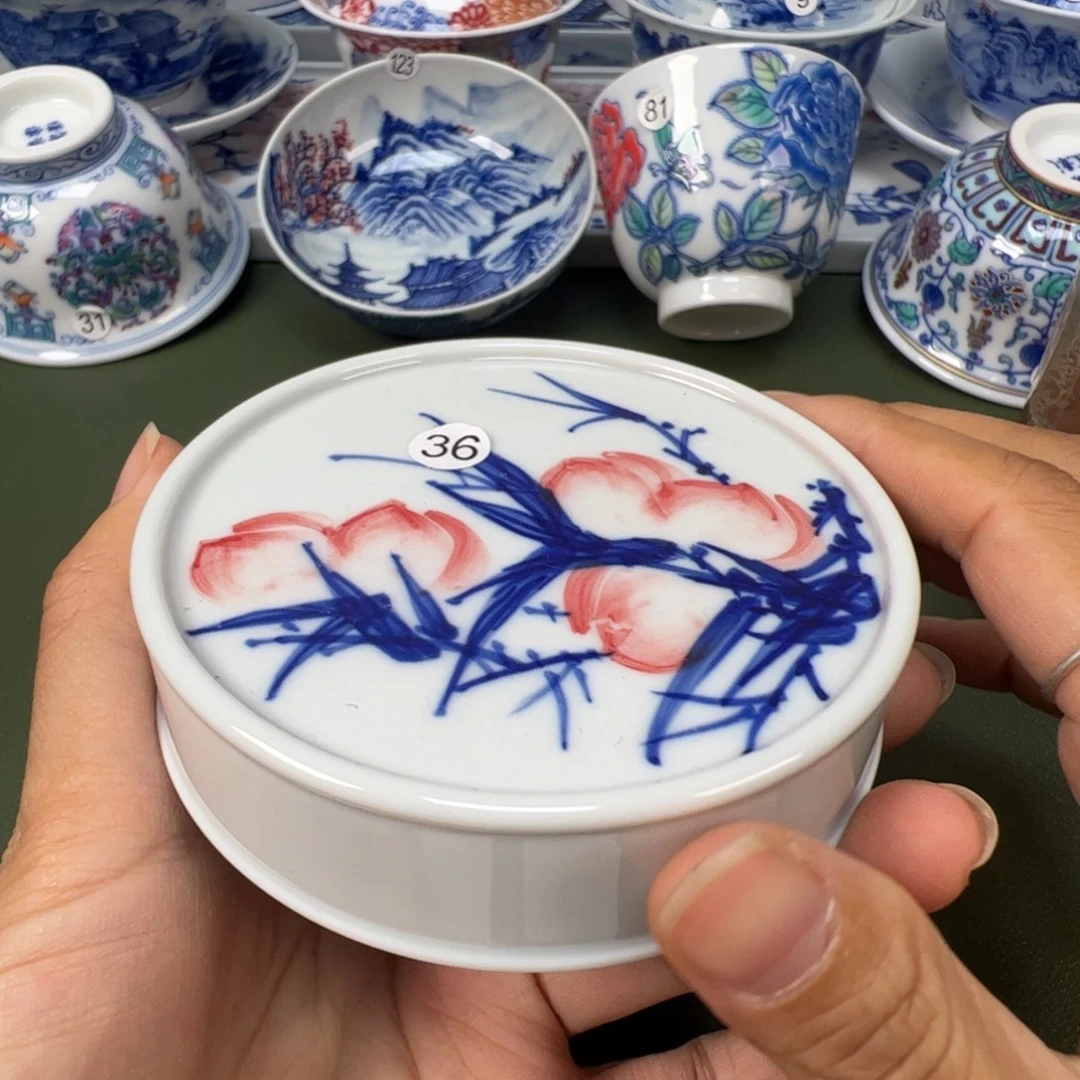 陶瓷景德镇纯手工纯手绘茶具木木36