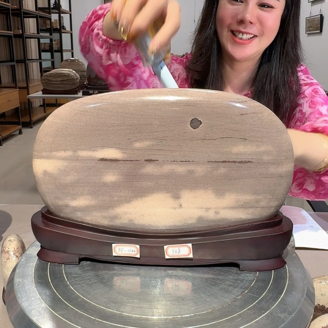 法***鸿26×17×2 长江画面石摆件