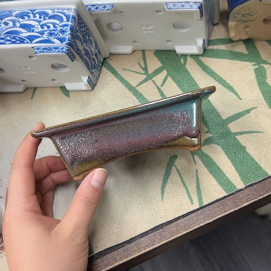 花盆紫砂827号瑕疵15/11/4.5cm窑变