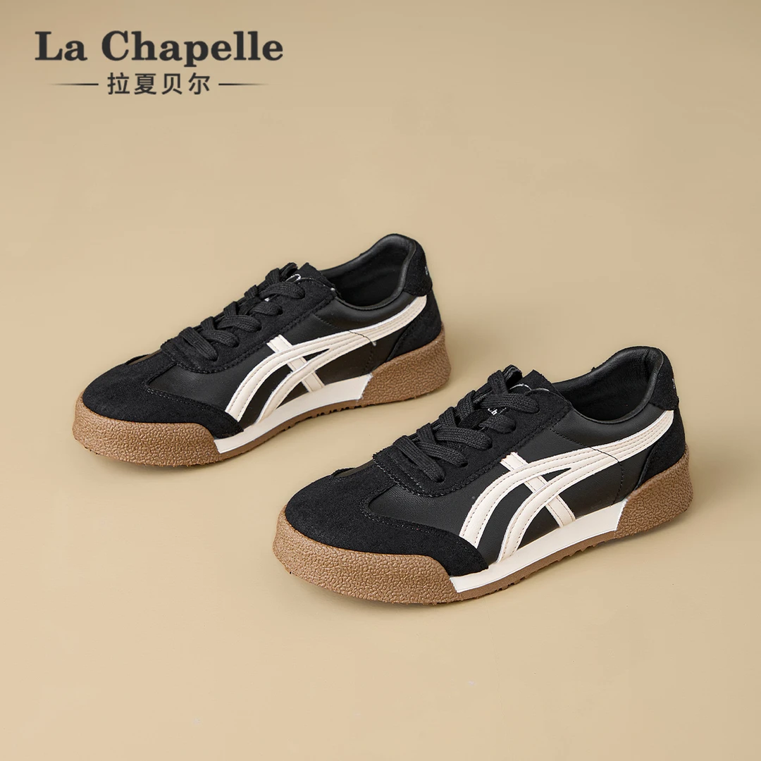 拉夏贝尔2025秋季爆款鞋子女ins潮牌百搭小众轻便运动平底板鞋