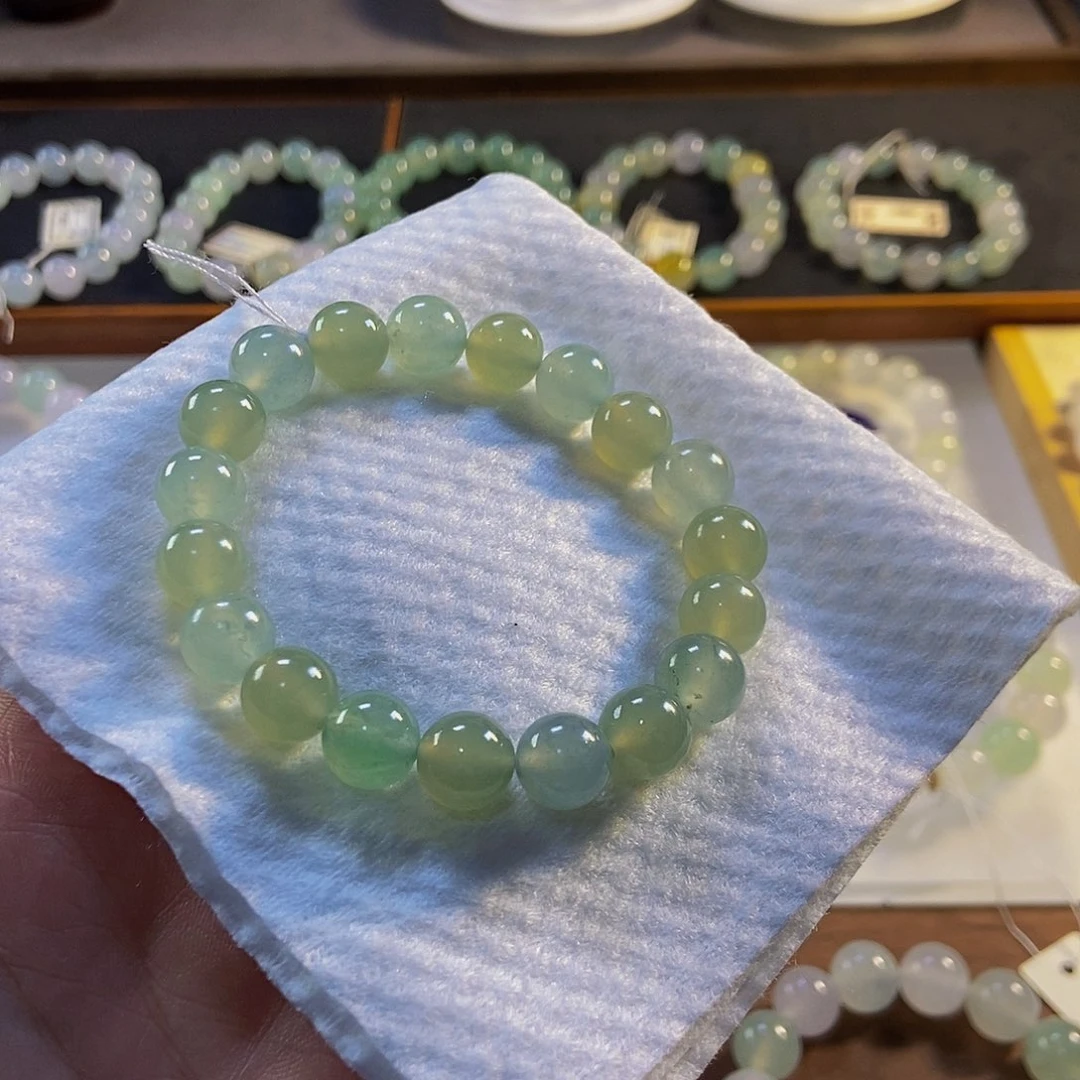 定制翡翠未镶嵌翡翠手串卡9.7