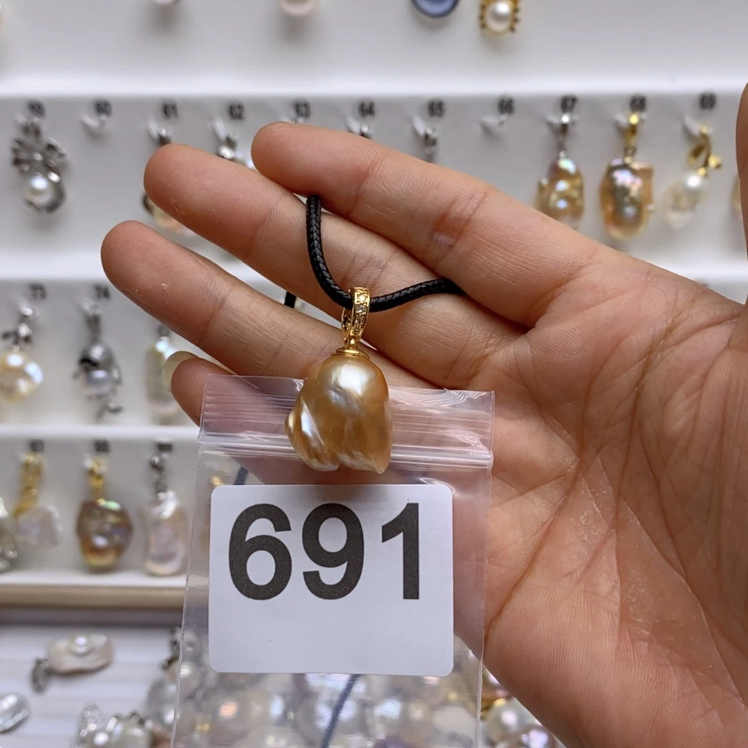 淡水珍珠颈饰银S925镶嵌达*691