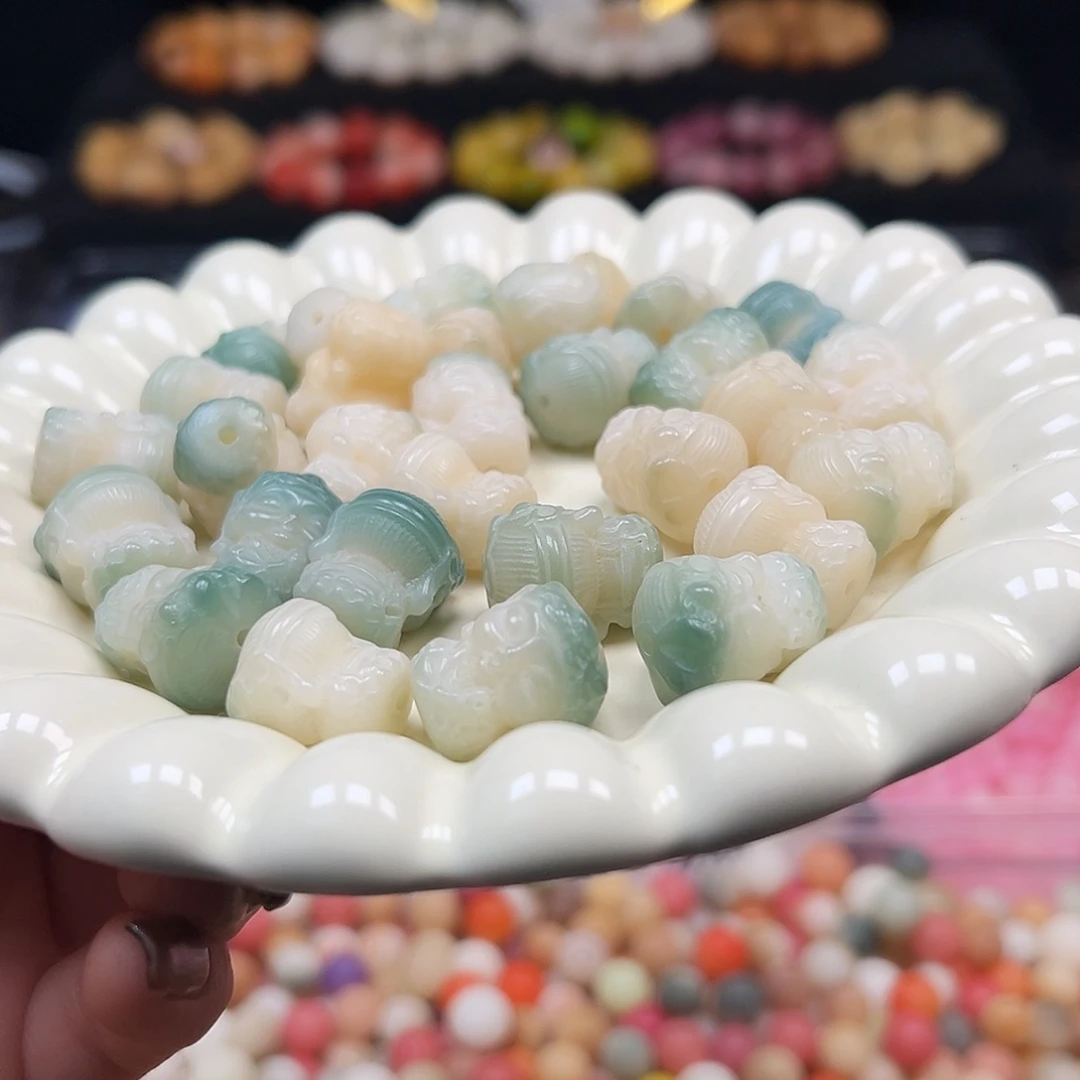 菩提根/象牙果手串飘绿度母6颗