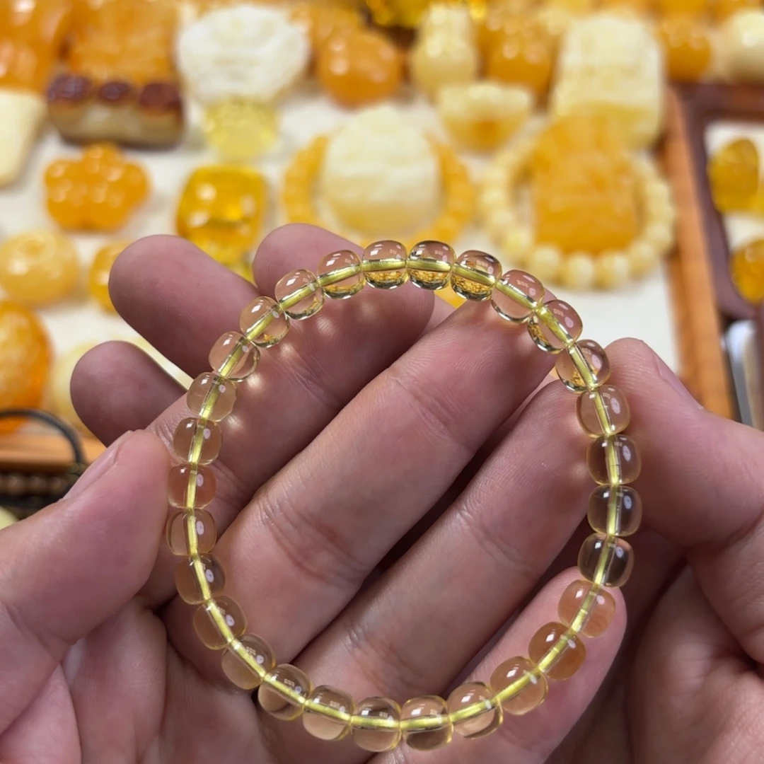 蜜蜡未镶嵌裸石手串