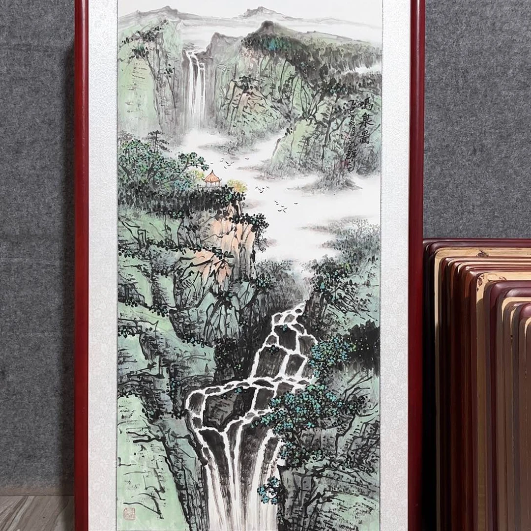 国画书画作品带框63×123