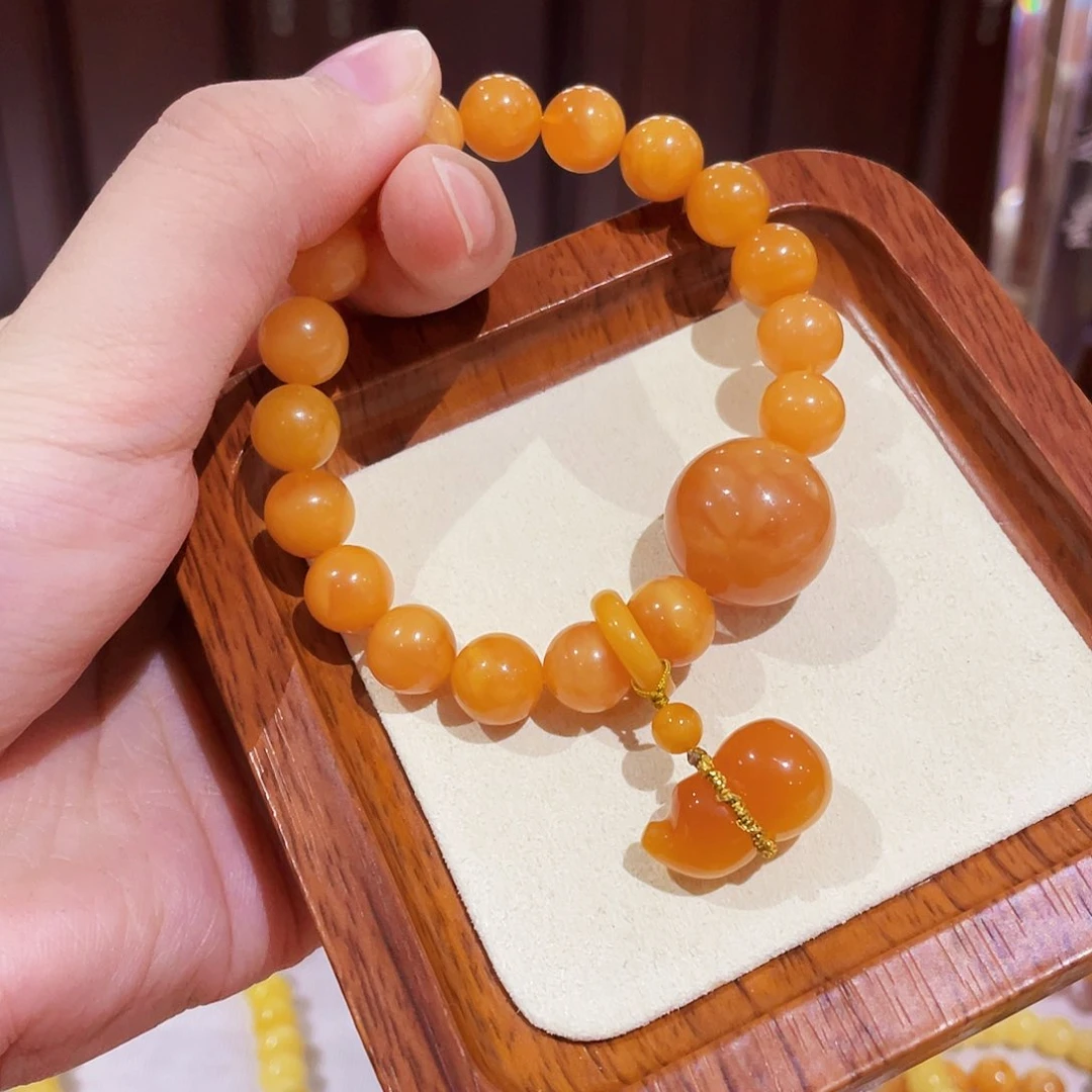 未镶嵌蜜蜡手链手串