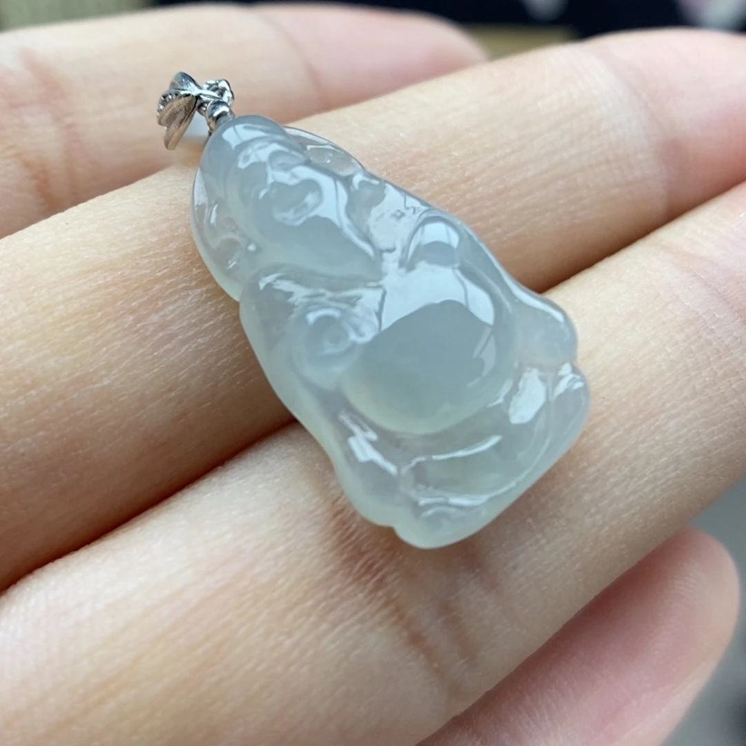 翡翠银S925镶嵌颈饰吊坠