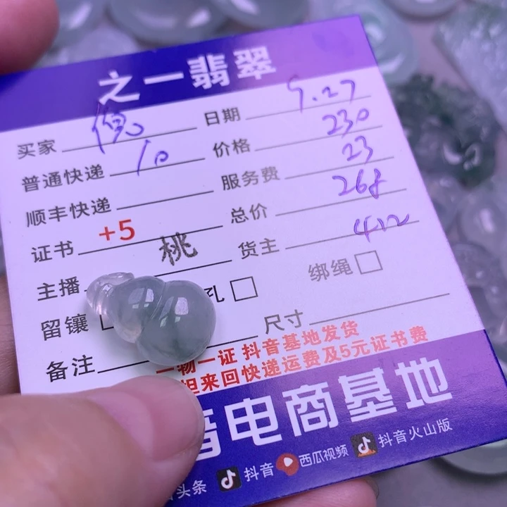 颈饰未镶嵌翡翠倪*