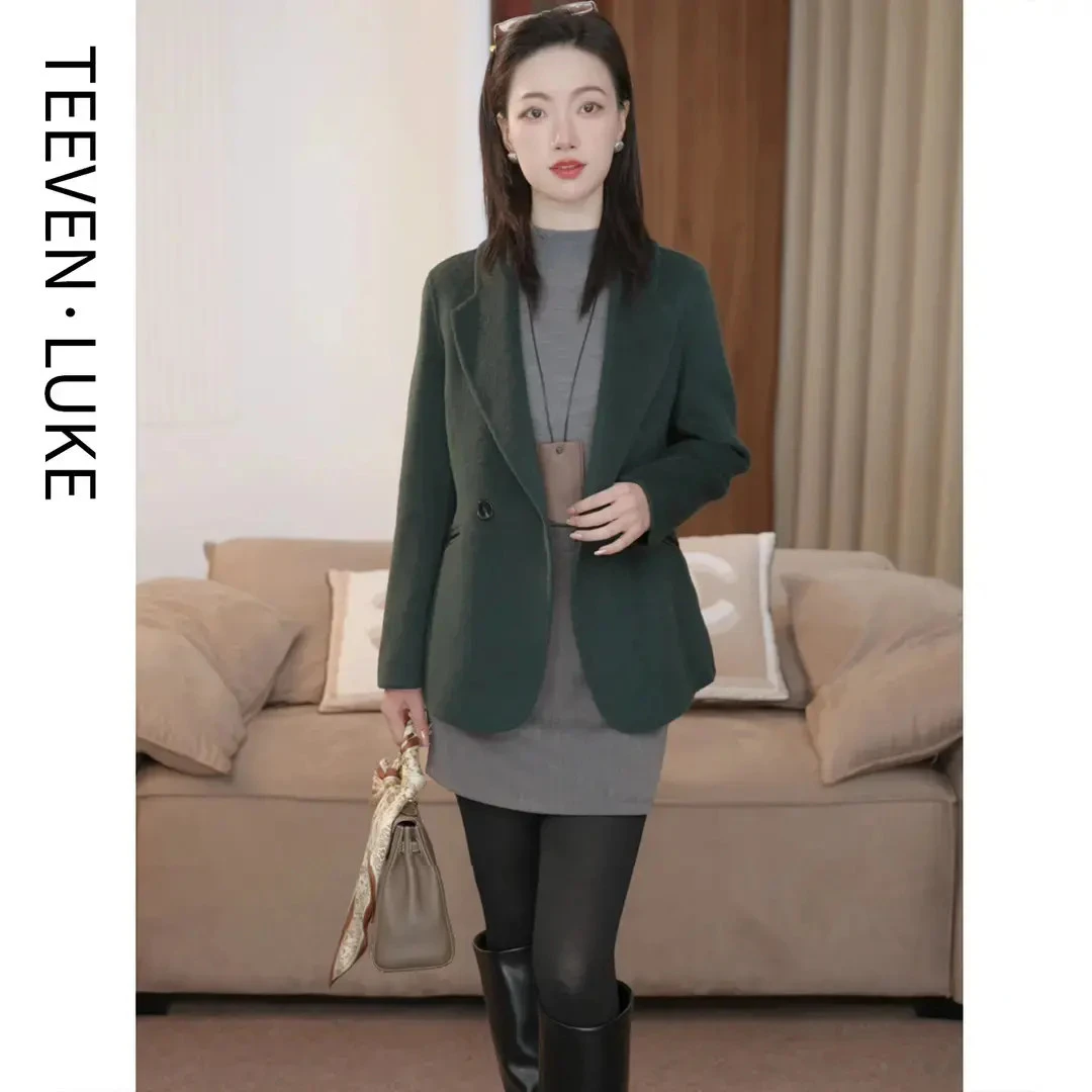 2025年新款外套女羊毛新款双面呢外套时尚高端洋气呢大衣