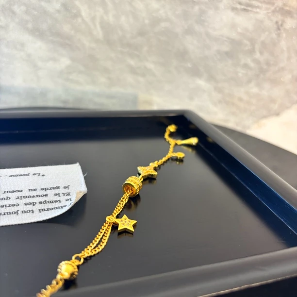 铜合金合成锆石手链 星芒星星黄手链SL1962