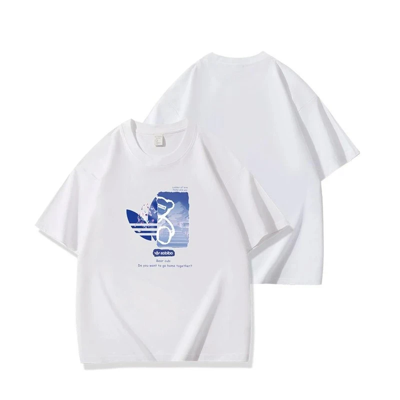 【一折清仓】夏季纯棉短袖男女同款情侣半袖休闲透气圆领潮流印花