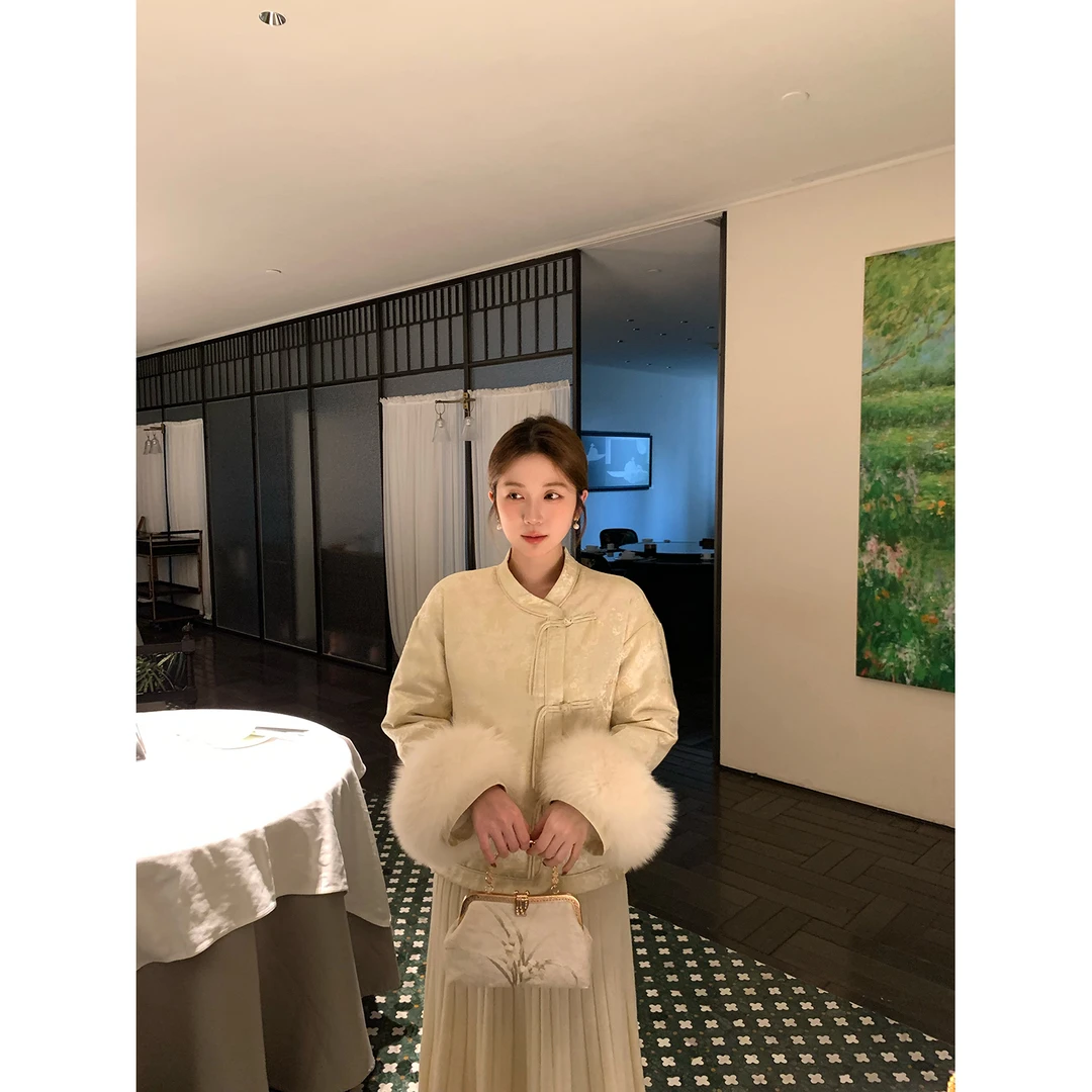 陳文文xenl【雪狐袖套】冬季氛围感真狐狸毛袖套0124