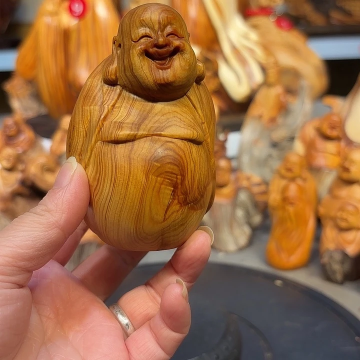 柏木太行崖柏弥勒佛