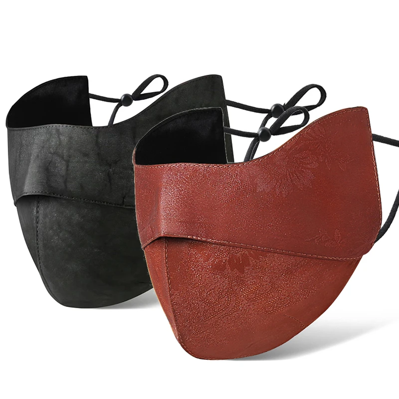 布塔香云纱口罩防尘防晒透气口罩双层100%桑蚕丝真丝口罩PT1111