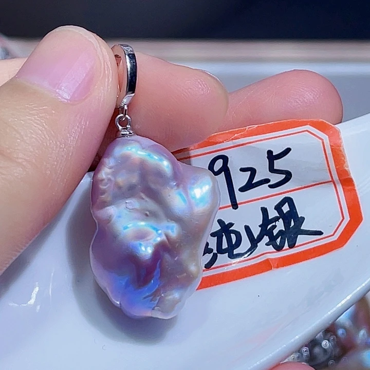 淡水珍珠银S925镶嵌颈饰
