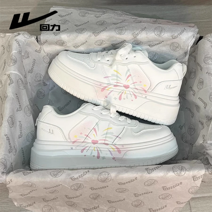 回力腮红粉板鞋女款2025新款百搭多巴胺高颜值小众烟花显脚小白鞋