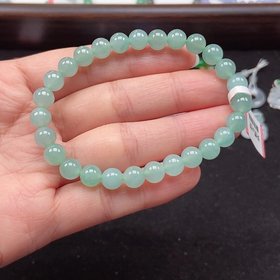 翡翠未镶嵌手串卡7