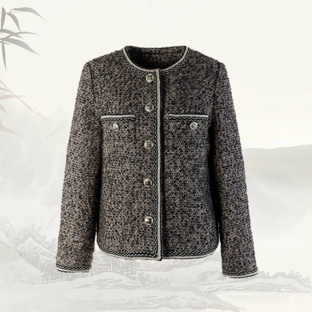 【欢乐颂】秋冬新款小香风外套媛气质外套轻奢百搭女上装339134