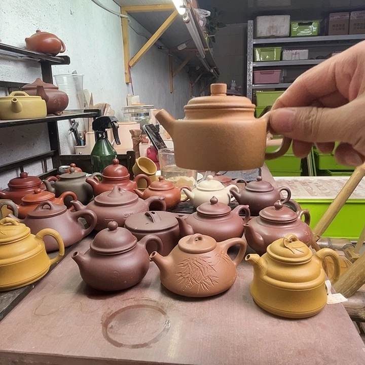 罗***良茶壶紫砂宜兴原矿黄金段小品90cc德中紫砂壶