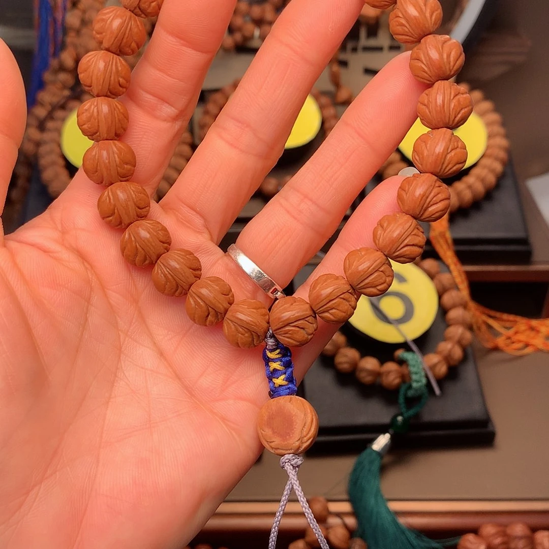 桃核手串野生玉龙脊13