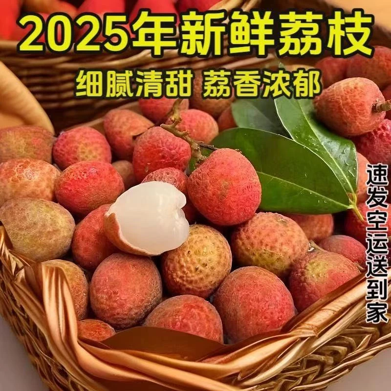 现货【顺丰包邮】PP海南直采老树荔枝新鲜水果妃子笑5斤装海南省