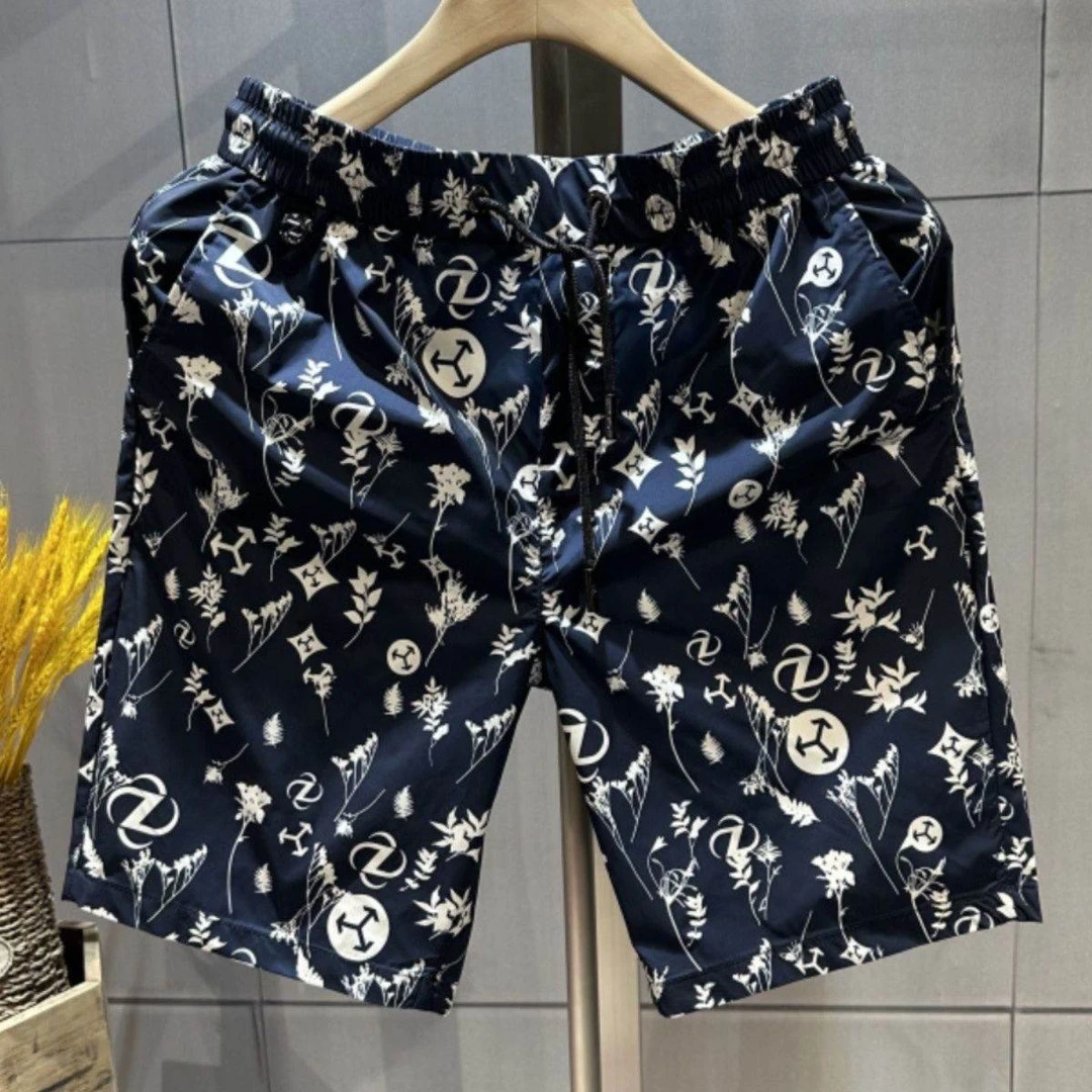 夏季薄款速干休闲短裤男士潮牌花色五分裤韩版修身潮流百搭沙滩DS