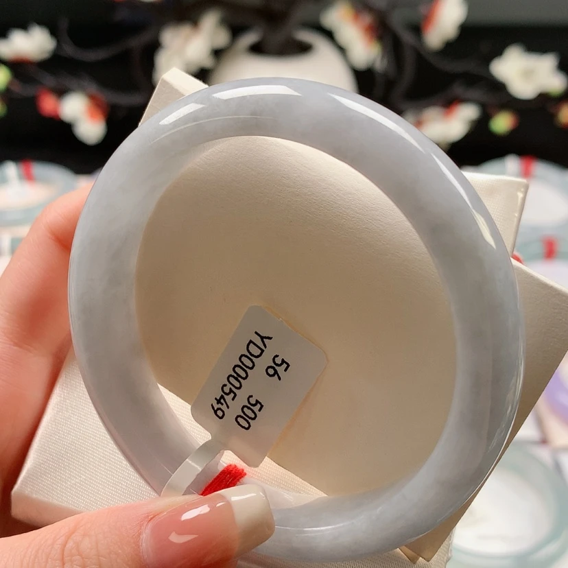 【闪购商品】未镶嵌手镯翡翠56宽边乌鸡底手镯