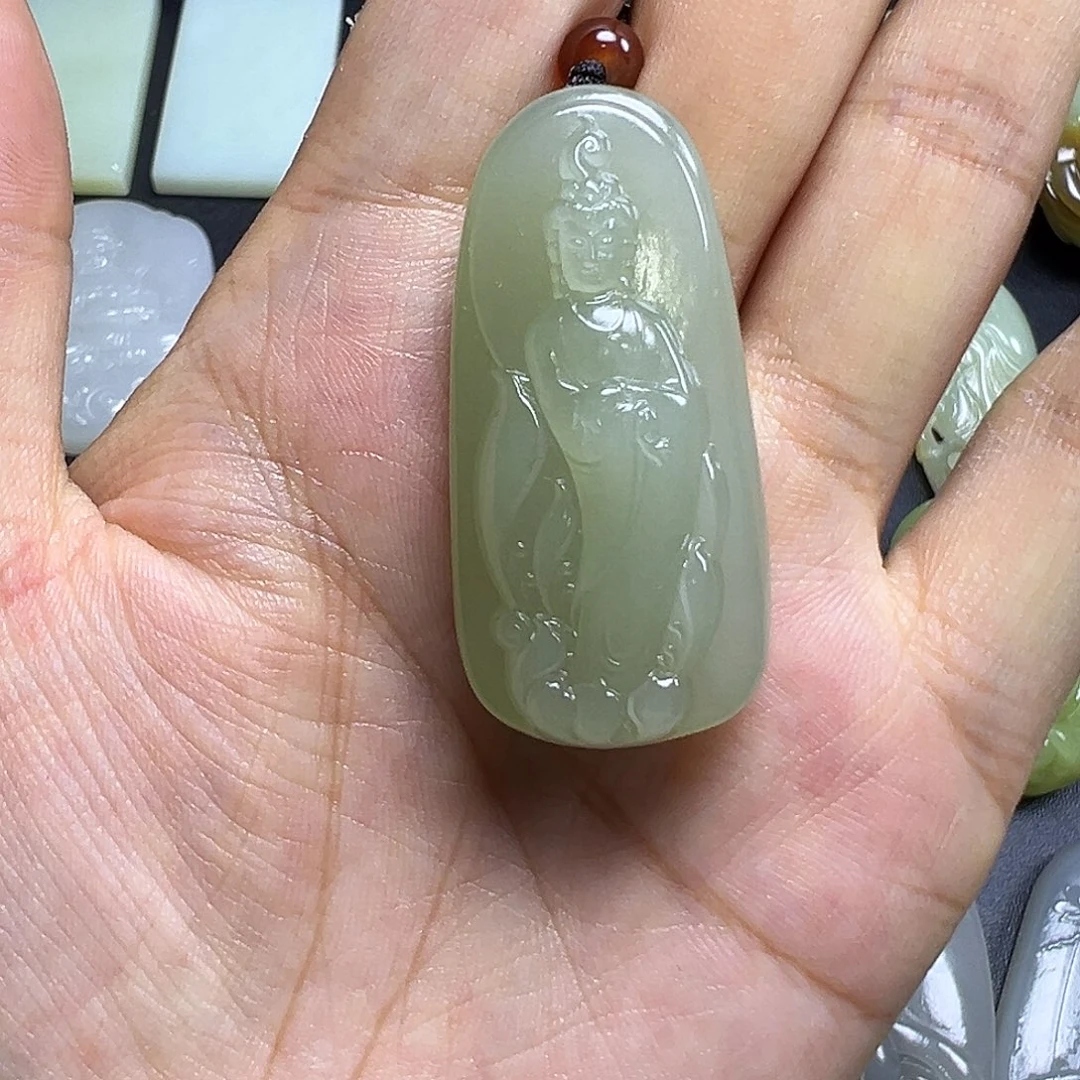 和田玉未镶嵌吊坠(不含链)