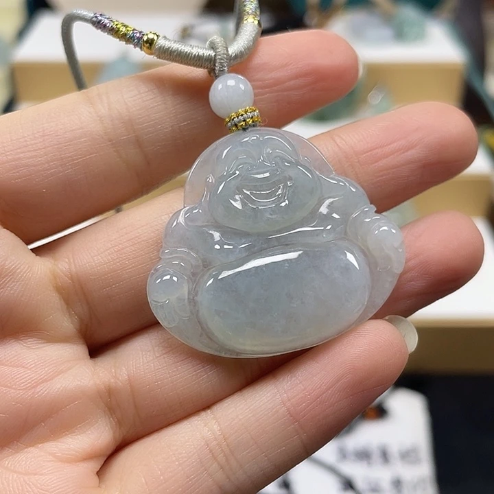 翡翠未镶嵌颈饰天然翡翠佛公77号