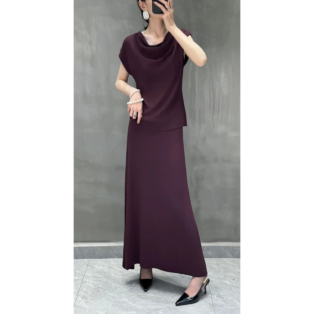 301-400春夏季新款法式轻奢时尚气质显瘦简约纯色套装